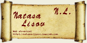 Nataša Lisov vizit kartica